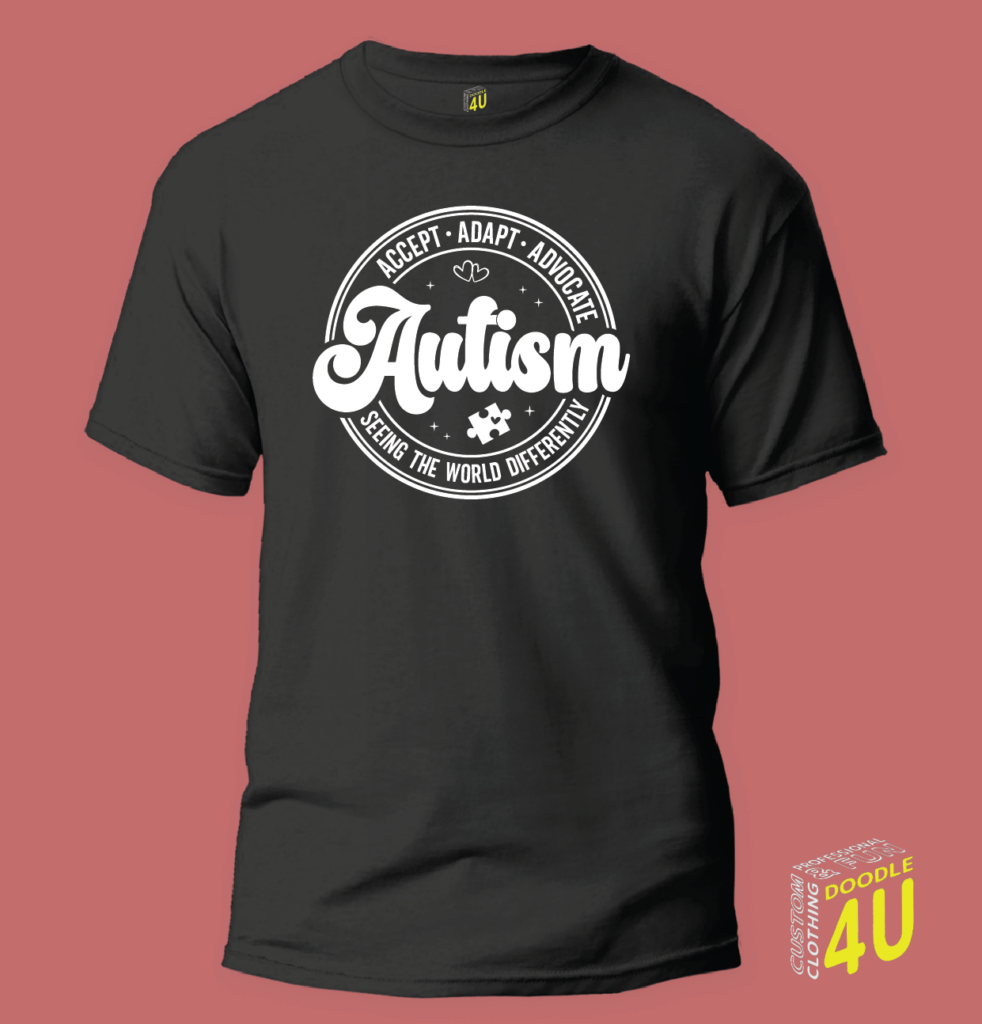 Accept, Adapt, Advocate, Autism seeing the world differently – Autism T-Shirt